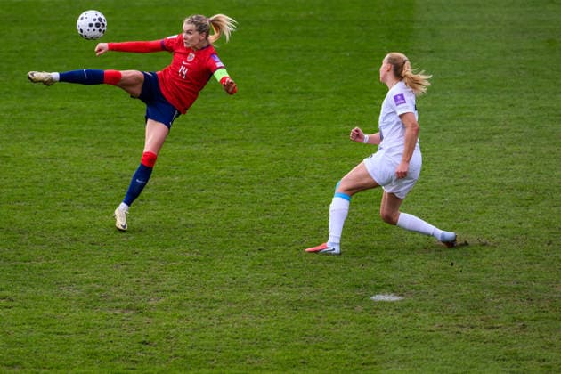 260414 Ada Hegerberg of Norway during the FIFA Women s World Cup Qualifier football match between Norway and Slovenia on April 14, 2026 in Lillestrom. Photo: Vegard Grott BILDBYRAN kod VG VG0919 bbeng fotball soccer football fotboll FIFA World Cup, WM, Weltmeisterschaft, Fussball qualifiers vm-kvalifisering kvinner vm kvalik landskamp dam norge norway slovenien slovenia *** 260414 Ada Hegerberg of Norway during the FIFA Women s World Cup Qualifier football match between Norway and Slovenia on April 14, 2026 in Lillestrom Photo Vegard Grott BILDBYRAN kod VG VG0919 bbeng fotball soccer football fotboll fifa world cup qualifiers vm kvalifisering kvinner vm kvalik landskamp dam norge norway slovenien slovenia  Copyright: VEGARDxGRoTT BB260414VG018