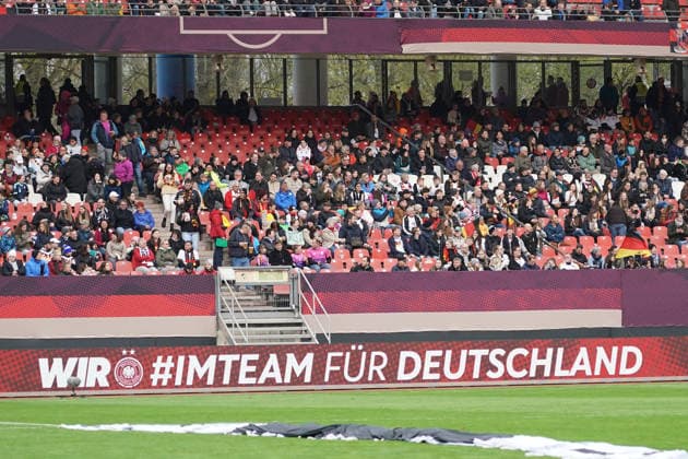 Fans in Nuremberg Nuremberg 14 04 2026 Germany vs Austria, Max Morlock Stadium, Womens World Cup Qualification