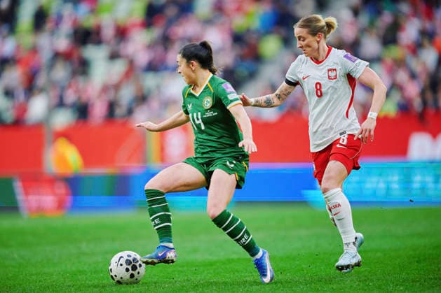 14.04.2026 GDANSK, STADION POLSAT ARENA , PILKA NOZNA KOBIET ( WOMEN S FOOTBALL) ELIMINACJE MISTRZOSTWA SWIATA KOBIET BRAZYLIA FIFA World Cup, WM, Weltmeisterschaft, Fussball 2027 ( FIFA WOMEN S WORLD CUP QUALIFICATION 2027 ) MECZ POLSKA - IRLANDIA ( GAME POLAND - IRELAND) NZ. MARISSA SHEVA EWELINA KAMCZYK FOTO RADOSLAW JOZWIAK CYFRASPORT NEWSPIX.PL --- Newspix.pl  RA2_4879