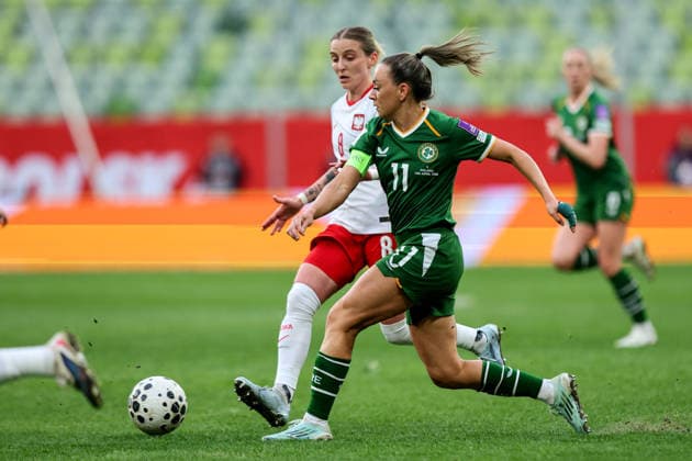 2027 FIFA Women s World Cup European Qualifiers, Polsat Plus Arena, Gdansk, Poland 14 4 2026 Poland vs Republic of Ireland WNT Ireland s Katie McCabe in action Katie McCabe in action 14 4 2026  Copyright: x INPHO RyanxByrnex RB1_3875