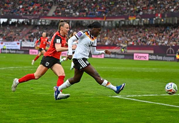 14 04 2026, World Cup Qualification Europe, Women 2026, Matchday 3, Germany Austria, at Max Morlock Stadium Nuremberg, Nicole Anyomi Germany