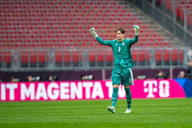 Ann Katrin Berger (1 Germany) jubelt über das Tor zum 1-0 beim Länderspiel zwischen Deutschland - Österreich am 14.04.2026 in Nürnberg. Nürnberg Max-Morlock-Stadion Bayern Deutschland *** Ann Katrin Berger 1 Germany celebrates scoring the 1 0 goal during the international match between Germany Austria on 14 04 2026 in Nuremberg Nuremberg Max Morlock Stadium Bayern Germany