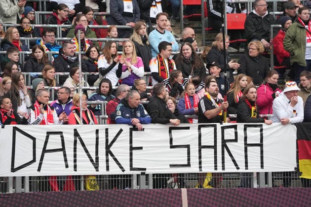Fans at the farewell of Sara Däbritz Nuremberg 14 04 2026 Germany vs Austria, Max Morlock Stadium, Womens World Cup Qualification