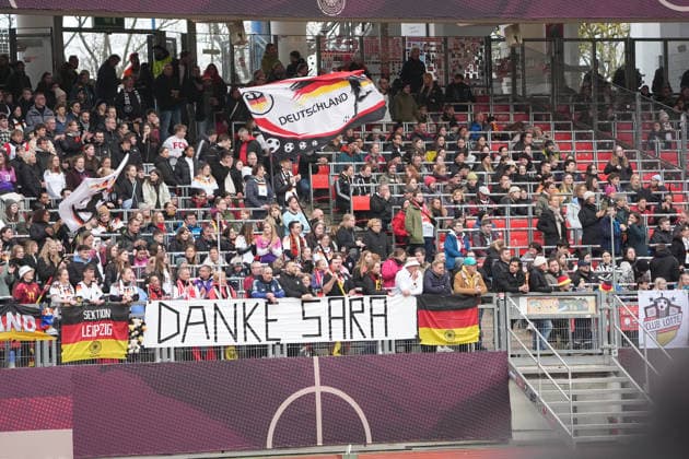 Fans at the farewell of Sara Däbritz Nuremberg 14 04 2026 Germany vs Austria, Max Morlock Stadium, Womens World Cup Qualification