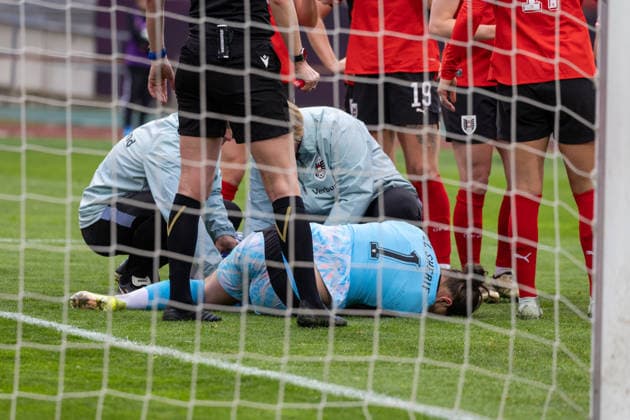 Germany Football World Cup Qualification Europe Women 2026, Matchday 3 Germany vs Austria Max Morlock Stadium Nuremberg El Sherif Mariella Womens National Team Austria, 1 Copyright: xMichellexLukax