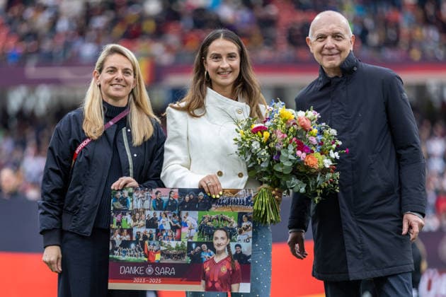 Germany Football World Cup Qualification Europe Women 2026, Matchday 3 Germany vs. Austria Max Morlock Stadium Nuremberg Farewell to Sara Däbritz Copyright: xMichellexLukax