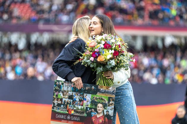 Germany Football World Cup Qualification Europe Women 2026, Matchday 3 Germany vs. Austria Max Morlock Stadium Nuremberg Farewell to Sara Däbritz Copyright: xMichellexLukax