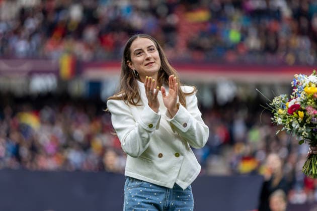 Germany Football World Cup Qualification Europe Women 2026, Matchday 3 Germany vs. Austria Max Morlock Stadium Nuremberg Farewell to Sara Däbritz Copyright: xMichellexLukax