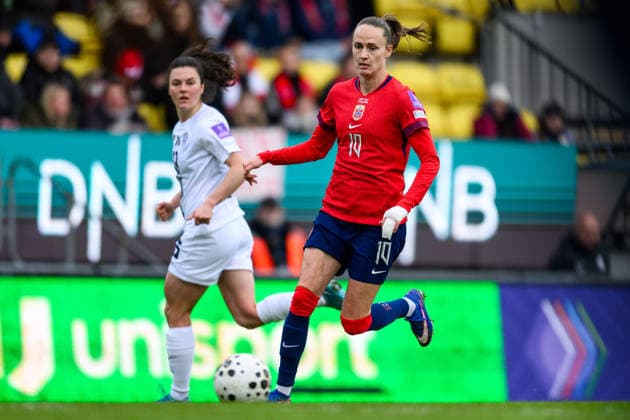 260414 Caroline Graham Hansen of Norway during the FIFA Women s World Cup Qualifier football match between Norway and Slovenia on April 14, 2026 in Lillestrom Photo Marius Simensen BILDBYRAN COP 238 VG0919 bbeng fotball soccer football fotboll fifa world cup qualifiers vm kvalifisering kvinner vm kvalik landskamp dam norge norway slovenien slovenia  Copyright: MARIUSxSIMENSEN BB260414BB465