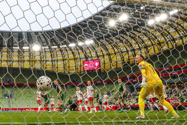 2027 FIFA Women s World Cup European Qualifiers, Polsat Plus Arena, Gdansk, Poland 14 4 2026 Poland vs Republic of Ireland WNT Ireland™s Katie McCabe scores her side™s second goal of the game Katie McCabe scores her side™s second goal 14 4 2026  Copyright: x INPHO RyanxByrnex RB5_9514