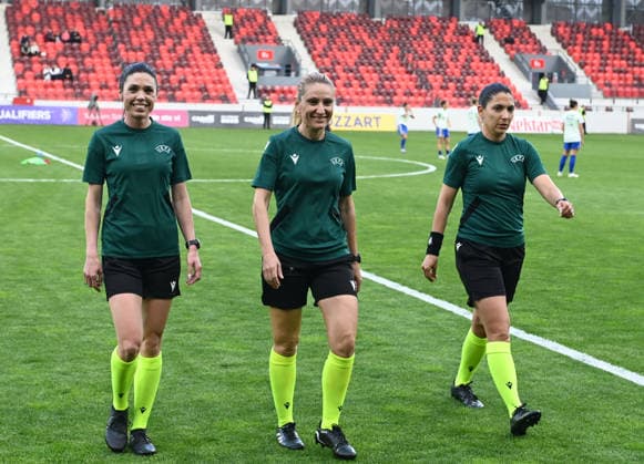 SERBIA vs ITALY Eleni Antoniou referee from Greece football Serbia vs Italy FIFA Women s World Cup 2027 qualifcations match at Dubocica stadium, Lekovac 14.04.2026. godine Foto: Nebojsa Parausic FOOTBALL, SERBIA, ITALY, FIFA WOMENS WORLD CUP QUALIFICATIONS MATCH Leskovac Dubocica stadium Serbia Copyright: xNebojsaxParausicx xMNxPressx