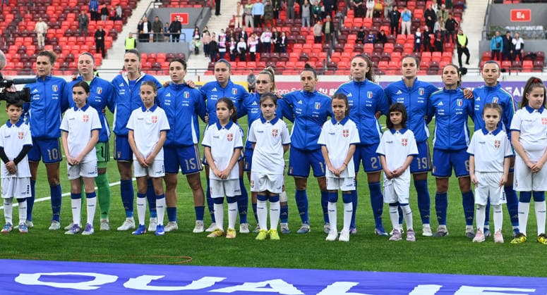 SERBIA vs ITALY TEAM ITALY football Serbia vs Italy FIFA Women s World Cup 2027 qualifcations match at Dubocica stadium, Lekovac 14.04.2026. godine Foto: Nebojsa Parausic FOOTBALL, SERBIA, ITALY, FIFA WOMENS WORLD CUP QUALIFICATIONS MATCH Leskovac Dubocica stadium Serbia Copyright: xNebojsaxParausicx xMNxPressx