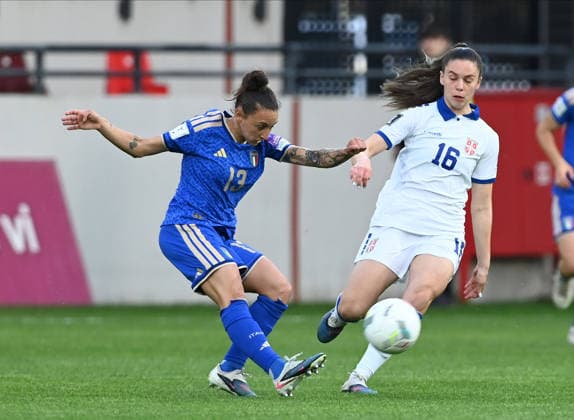 Football, Women, World Cup Quali, Serbia - Italy