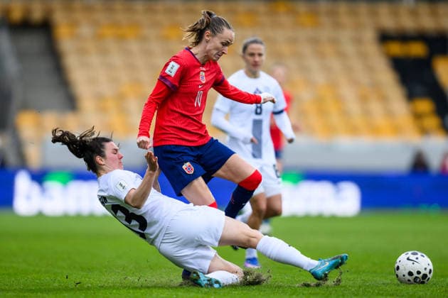 260414 Caroline Graham Hansen of Norway during the FIFA Women s World Cup Qualifier football match between Norway and Slovenia on April 14, 2026 in Lillestrom Photo Marius Simensen BILDBYRAN COP 238 VG0919 bbeng fotball soccer football fotboll fifa world cup qualifiers vm kvalifisering kvinner vm kvalik landskamp dam norge norway slovenien slovenia  Copyright: MARIUSxSIMENSEN BB260414BB515