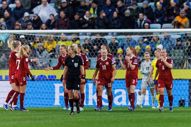 260414 Pernille Harder of Denmark celebrates after 1 1 during the FIFA Women s World Cup Qualifier football match between Sweden and Denmark on April 14, 2026 in Gothenburg Photo Michael Erichsen BILDBYRAN COP 89 CS0928 fotboll football soccer fotball vm kval kval fifa womens world cup qualifier qualifier sverige sweden danmark denmark dam bbeng women kvinner jubel  Copyright: MICHAELxERICHSEN BB260414MI023