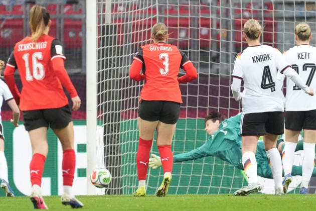 Chance Sarah Gutmann Austria Nuremberg 14 04 2026 Germany vs Austria, Max Morlock Stadium, Womens World Cup Qualification