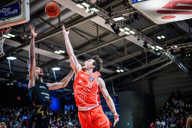 easycredit BBL Basketball Bundesliga 2025 2026 Catch-up game 23 Matchday 14 04 2026 Science City Jena vs Basketball Löwen Braunschweig Kristofer Krause Jena at the basketball Sparkassen Arena
