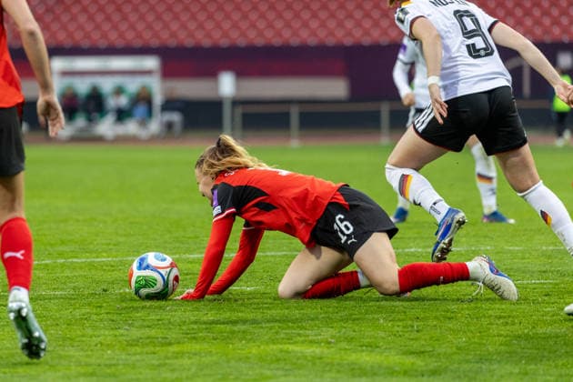 Germany Football World Cup Qualification Europe Women 2026, Matchday 3 Germany vs Austria Max Morlock Stadium Nuremberg Copyright: xMichellexLukax