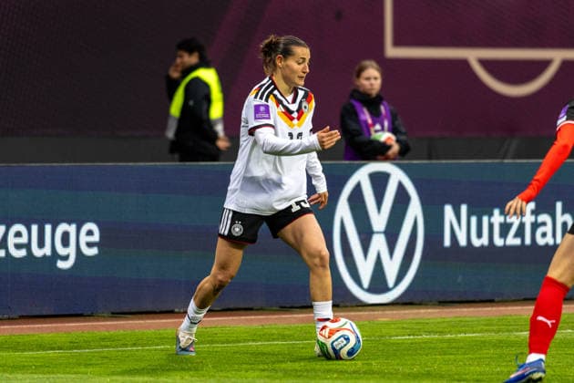 Germany Football World Cup Qualification Europe Women 2026, Matchday 3 Germany vs Austria Max Morlock Stadium Nuremberg Wamser Carlotta German womens national team, 13 Copyright: xMichellexLukax
