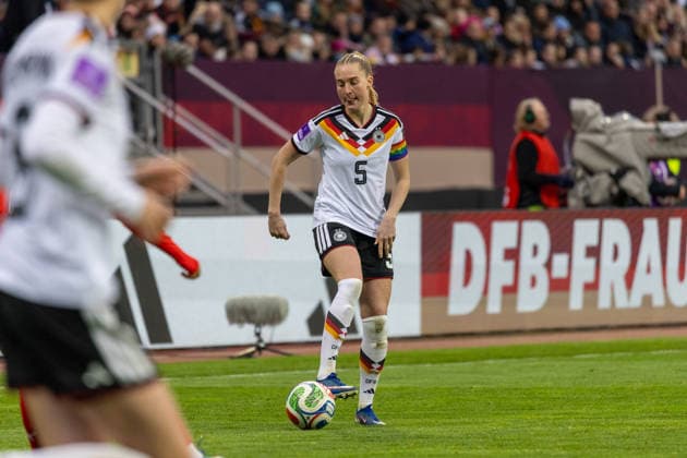 Germany Football World Cup Qualification Europe Women 2026, Matchday 3 Germany vs Austria Max Morlock Stadium Nuremberg Minge Janina German womens national team, 5 Copyright: xMichellexLukax
