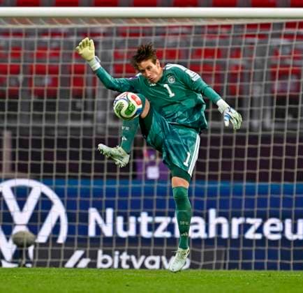 14 04 2026, World Cup Qualification Europe, Women 2026, Matchday 3, Germany Austria, at Max Morlock Stadium Nuremberg, Goalkeeper Ann Katrin Berger Germany in action