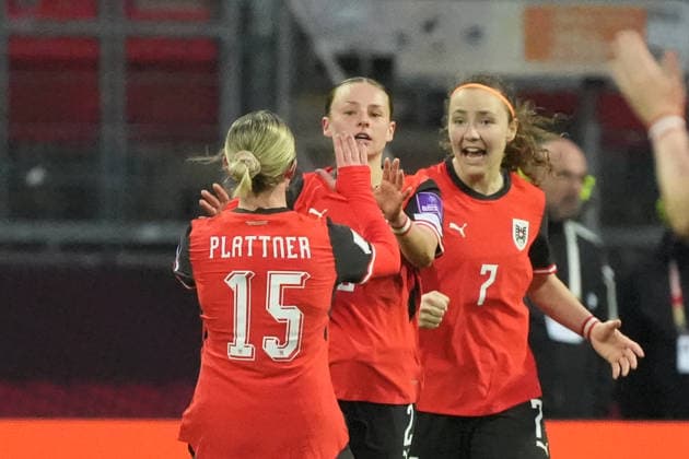 celebrate the goal, goal celebration for 4 1 Nuremberg 14 04 2026 Germany vs Austria, Max Morlock Stadium, Womens World Cup Qualification