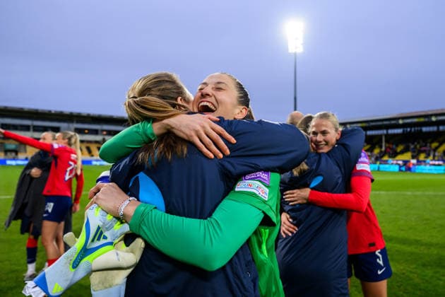 260414 goalkeeper Cecilie Fiskerstrand of Norway after the FIFA Women s World Cup Qualifier football match between Norway and Slovenia on April 14, 2026 in Lillestrom Photo Vegard Grott BILDBYRAN kod VG VG0919 bbeng fotball soccer football fotboll fifa world cup qualifiers vm kvalifisering kvinner vm kvalik landskamp dam norge norway slovenien slovenia  Copyright: VEGARDxGRoTT BB260414VG040