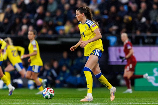 260414 Bella Andersson of Sweden during the FIFA Women s World Cup Qualifier football match between Sweden and Denmark on April 14, 2026 in Gothenburg Photo Michael Erichsen BILDBYRAN COP 89 CS0928 fotboll football soccer fotball vm kval kval fifa womens world cup qualifier qualifier sverige sweden danmark denmark dam bbeng women kvinner  Copyright: MICHAELxERICHSEN BB260414MI044