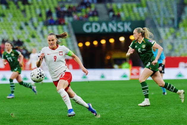 14.04.2026 GDANSK, STADION POLSAT ARENA , PILKA NOZNA KOBIET ( WOMEN S FOOTBALL) ELIMINACJE MISTRZOSTWA SWIATA KOBIET BRAZYLIA FIFA World Cup, WM, Weltmeisterschaft, Fussball 2027 ( FIFA WOMEN S WORLD CUP QUALIFICATION 2027 ) MECZ POLSKA - IRLANDIA ( GAME POLAND - IRELAND) NZ. EWA PAJOR FOTO RADOSLAW JOZWIAK CYFRASPORT NEWSPIX.PL --- Newspix.pl  RA2_1593