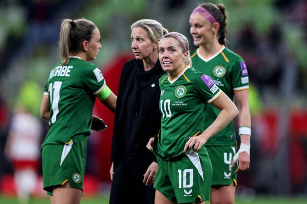 2027 FIFA Women s World Cup European Qualifiers, Polsat Plus Arena, Gdansk, Poland 14 4 2026 Poland vs Republic of Ireland WNT Ireland s Denise O Sullivan after the match Denise O Sullivan after the match 14 4 2026  Copyright: x INPHO RyanxByrnex RB1_7898