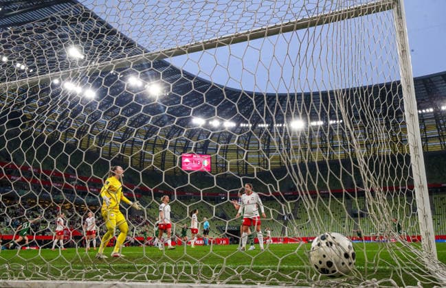 2027 FIFA Women s World Cup European Qualifiers, Polsat Plus Arena, Gdansk, Poland 14 4 2026 Poland vs Republic of Ireland WNT Ireland™s Marissa Sheva scores her side™s third goal of the game Marissa Sheva scores her side™s third goal 14 4 2026  Copyright: x INPHO RyanxByrnex RB4_1263