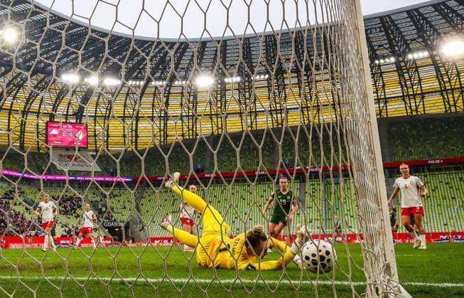 2027 FIFA Women s World Cup European Qualifiers, Polsat Plus Arena, Gdansk, Poland 14 4 2026 Poland vs Republic of Ireland WNT Ireland™s Emily Murphy scores the first goal of the game Emily Murphy scores the first goal 14 4 2026  Copyright: x INPHO RyanxByrnex RB4_8448