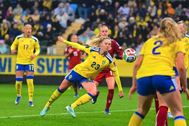 Gamla Ullevi GOTHENBURG, SWEDEN - APRIL 14: Rebecka Blomqvist of Sweden in the World Cup 2027 qualifier match between Sweden and Denmark at Gamla Ullevi on April 14, 2026 in Gothenburg, Sweden. (Peter Sonander SPP) Copyright: xx spp-en-PeSo-20260414_SPP_PeterSonander_6212