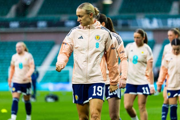 Scotland Women v Belgium Women, Women s World Cup Qualifier Lauren Davidson (19 - Scotland) warms up during the Women s World Cup Qualifier match between Scotland Women and Belgium Women at Easter Road, Edinburgh, UK on 14 April 2026. Editorial use only , Copyright: xRaymondxDaviesx PSI-24059-0009