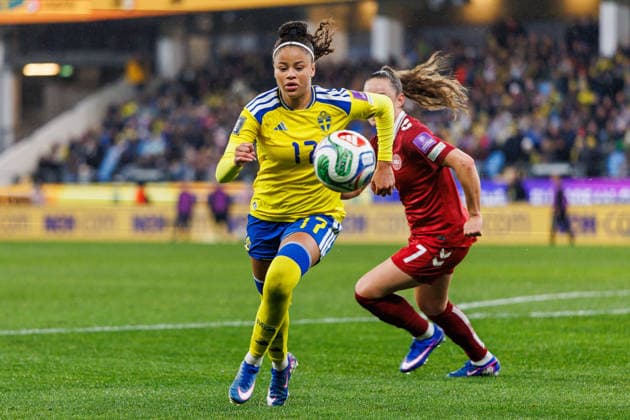 260414 Felicia Schröder of Sweden during the FIFA Women s World Cup Qualifier football match between Sweden and Denmark on April 14, 2026 in Gothenburg Photo Michael Erichsen BILDBYRAN COP 89 CS0928 fotboll football soccer fotball vm kval kval fifa womens world cup qualifier qualifier sverige sweden danmark denmark dam bbeng women kvinner  Copyright: MICHAELxERICHSEN BB260414MI052