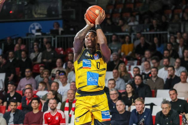 Babacar Sane MHP Riesen Ludwigsburg, 00 , GER, FC Bayern Basketball vs MHP Riesen Ludwigsburg, Basketball, easycredit Basketball Bundesliga, Matchday 13, Season 2025 2026, 14 04 2026, GER, FC Bayern Basketball vs MHP Riesen Ludwigsburg, Basketball, easycredit Basketball Bundesliga, Matchday 13, Season 2025 2026, 14 04 2026 Muenchen Copyright: xEibner-Pressefoto JennixMaulx EP_JML