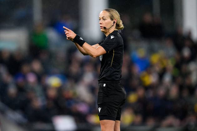 260414 Referee Ivana MartinÄic during the FIFA Women s World Cup Qualifier football match between Sweden and Denmark on April 14, 2026 in Gothenburg Photo Mathias Bergeld BILDBYRAN code MB CS0928 fotboll football soccer fotball vm kval kval fifa womens world cup qualifier qualifier sverige sweden danmark denmark dam bbeng women kvinner  Copyright: MATHIASxBERGELD BB260414MB050