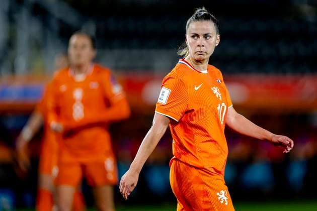 BREDA Netherlands player Victoria Pelova during the European qualifying match between the Netherlands and France at Rat Verlegh Stadium on April 14 in Breda, the Netherlands Photo by DeFodi Images