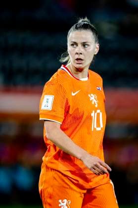 BREDA Netherlands player Victoria Pelova during the European qualifying match between the Netherlands and France at Rat Verlegh Stadium on April 14 in Breda, the Netherlands Photo by DeFodi Images