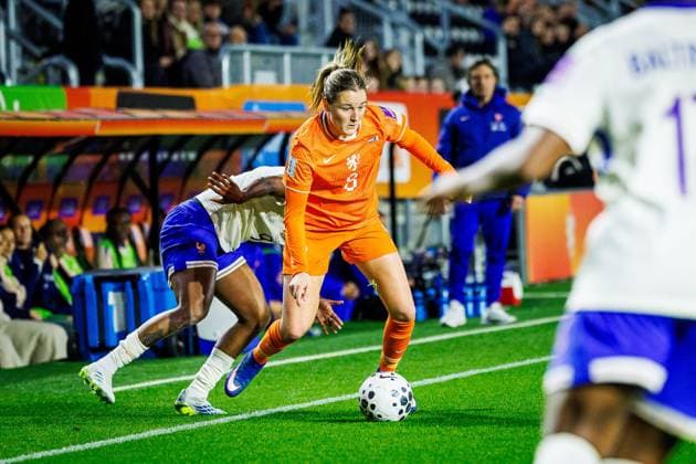 BREDA , 14-04-2026 , Rat Verlegh Stadion , Season 2025 2026 , Dutch UEFA worldcup qualification football , match between The Netherlands and France (women) , picture shows Netherlands player Wieke Kaptein Netherlands - France (women)  x203044865x Copyright: