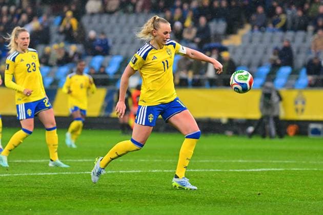 Gamla Ullevi GOTHENBURG, SWEDEN - APRIL 14: Stina Blackstenius of Sweden in the World Cup 2027 qualifier match between Sweden and Denmark at Gamla Ullevi on April 14, 2026 in Gothenburg, Sweden. (Peter Sonander SPP) Copyright: xPeterxSonander SPPx Sportspressphoto_SPR129288