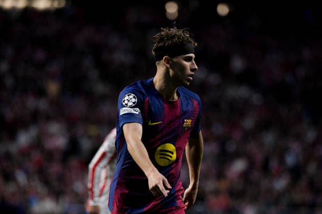 UEFA Champions League Quarter Finals Atletico Madrid v Barcelona Fermin Lopez of FC Barcelona, Barca during the UEFA Champions League Quarter Finals match Atletico Madrid vs Barcelona at Riyadh Air Metropolitano, Madrid, Spain on 14 April 2026 (Photo by Samuel Carreno News Images) Madrid Riyadh Air Metropolitano Madrid Spain Copyright: xSamuelxCarreno NewsxImagesx