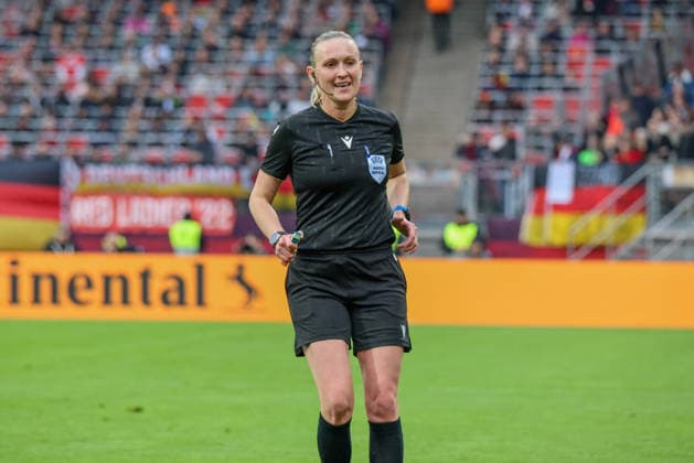 Nuremberg, Germany 14 April 2026 World Cup qualifier Germany vs Austria In the picture referee Volha Blotskaya Belarus Copyright: HMBxMedia MadeleinexFantini