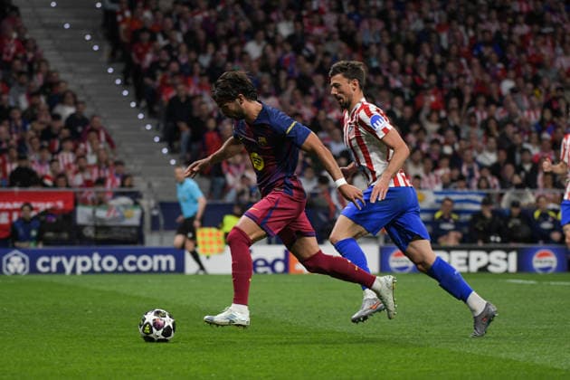 UEFA Champions League Quarter Finals Atletico Madrid v Barcelona Ferran Torres of FC Barcelona, Barca celebrate his goal during the UEFA Champions League Quarter Finals match Atletico Madrid vs Barcelona at Riyadh Air Metropolitano, Madrid, Spain on 14 April 2026 (Photo by Samuel Carreno News Images) Madrid Riyadh Air Metropolitano Madrid Spain Copyright: xSamuelxCarreno NewsxImagesx