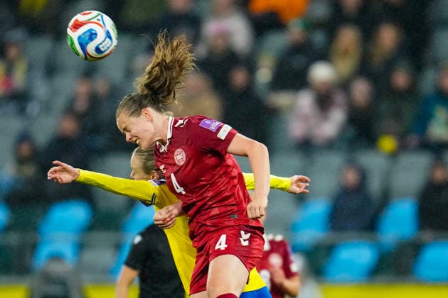 GOTHENBURG, SWEDEN 20260414 Denmark s Emma Skou Faerge nods during Tuesday s World Cup qualifying soccer match between Sweden and Denmark at Gamla Ullevi in Gothenburg GÖTEBORG SWEDEN x9200x  Copyright: xBjörnxLarssonxRosvall TTx WORLD CUP QUALIFYING SWEDEN-DENMARK