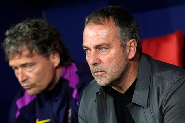ATLETICO DE MADRID v FC Barcelona, Barca CHAMPIONS LEAGUE 2025 2026. QUARTER-FINALS 2ND LEG MATCH. FC Barcelona s coach Hansi Flick during Champions League 2025 2026, Quarter-finals 2nd leg match. April 14 ,2026. (ALTERPHOTOS Acero) MadridSpain  Copyright: xAcerox
