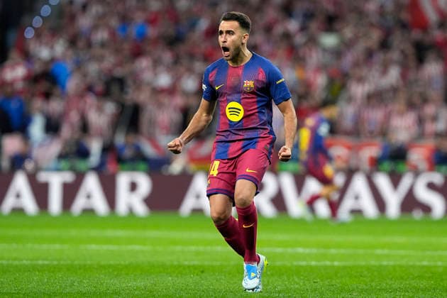 ATLETICO DE MADRID v FC Barcelona, Barca CHAMPIONS LEAGUE 2025 2026. QUARTER-FINALS 2ND LEG MATCH. FC Barcelona s Eric Garcia celebrates goal during Champions League 2025 2026, Quarter-finals 2nd leg match. April 14 ,2026. (ALTERPHOTOS Acero) MadridSpain  Copyright: xAcerox