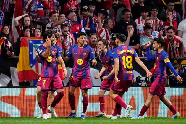 Atletico de Madrid v FC Barcelona, Barca - UEFA Champions League 2025 26 Quarter-Final Second Leg Ferran Torres left winger of Barcelona and Spain celebrates after scoring his sides first goal during the UEFA Champions League 2025 26 Quarter-Final Second Leg match between Club AtlÃ tico de Madrid and FC Barcelona at Estadio Riyadh Air Metropolitano on April 14, 2026 in Madrid, Spain. Madrid Spain  Copyright: xJosexBretonx originalFilename:bretonhernandez-atletico260414_np0cY.jpg