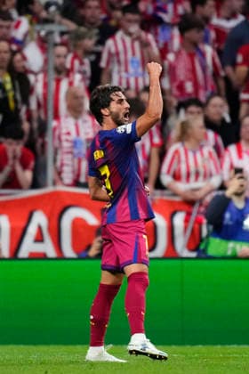Atletico de Madrid v FC Barcelona, Barca - UEFA Champions League 2025 26 Quarter-Final Second Leg Ferran Torres left winger of Barcelona and Spain celebrates after scoring his sides first goal during the UEFA Champions League 2025 26 Quarter-Final Second Leg match between Club AtlÃ tico de Madrid and FC Barcelona at Estadio Riyadh Air Metropolitano on April 14, 2026 in Madrid, Spain. Madrid Spain  Copyright: xJosexBretonx originalFilename:bretonhernandez-atletico260414_npYqM.jpg