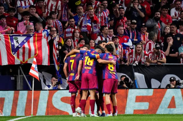 Atletico de Madrid v FC Barcelona, Barca - UEFA Champions League 2025 26 Quarter-Final Second Leg Ferran Torres left winger of Barcelona and Spain celebrates after scoring his sides first goal during the UEFA Champions League 2025 26 Quarter-Final Second Leg match between Club AtlÃ tico de Madrid and FC Barcelona at Estadio Riyadh Air Metropolitano on April 14, 2026 in Madrid, Spain. Madrid Spain  Copyright: xJosexBretonx originalFilename:bretonhernandez-atletico260414_np6F0.jpg